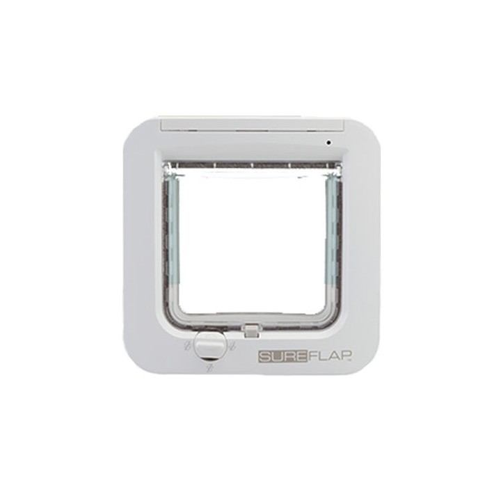 SureFlap-Mikrochip-Katzenklappe – Grau/Weiß