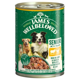 James Wellbeloved Senior Dog Hypoallergenic Lamm & Huhn in Pastete - 6 x 400 g
