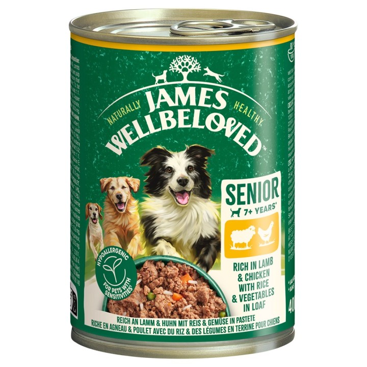 James Wellbeloved Senior Dog Hypoallergenic Lamm & Huhn in Pastete - 6 x 400 g