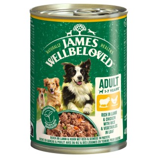 James Wellbeloved Adult Dog Hypoallergenic Lamm & Huhn in Pastete - 6 x 400 g