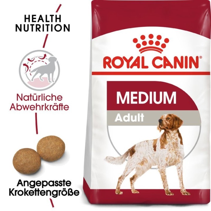 ROYAL CANIN MEDIUM Adult Trockenfutter für mittelgroße Hunde 30kg (2 x 15kg)