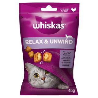 WHISKAS Relax &amp, Unwind 45g: Leckerlis mit Huhn für Katzen