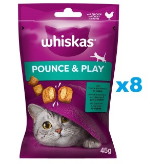WHISKAS Energie und Vitalität 8x45 g: Leckerlis mit Huhn für Katzen