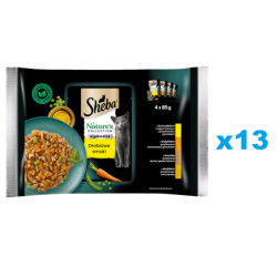 SHEBA Nature’s Collection 52x85 g: Nassvollnehrung für adulte Katzen mit Huhn, Pute und Ente in Gelee