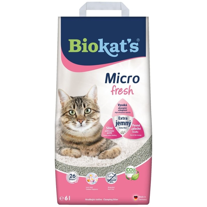 BIOKAT'S Micro Fresh 3x6 l feines Bentonit-Grieß