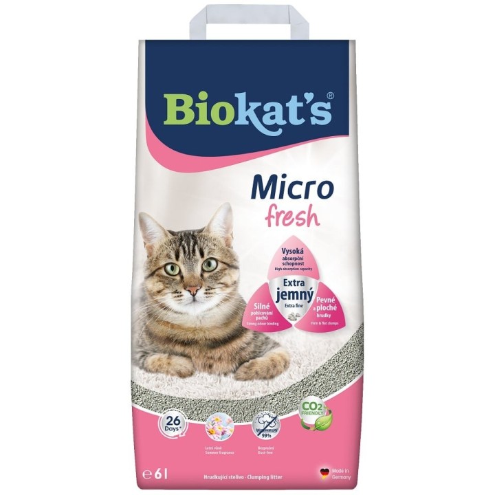 BIOKAT'S Micro Fresh 3x6 l feines Bentonit-Grieß