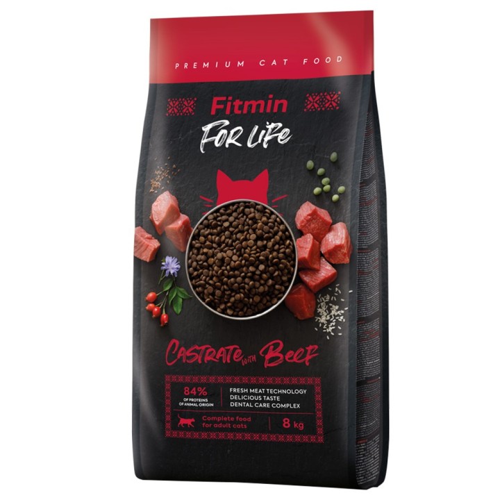 Fitmin Cat For Life Castrate mit Rind - 8 kg