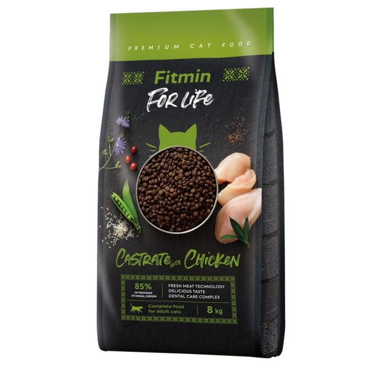 Fitmin Cat For Life Castrate mit Huhn - 8 kg