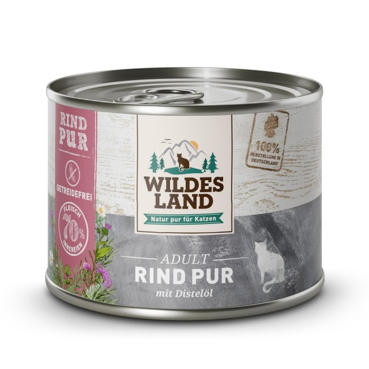 Wildes Land | Rind mit Distelöl | PUR Adult | 30 x 200 g