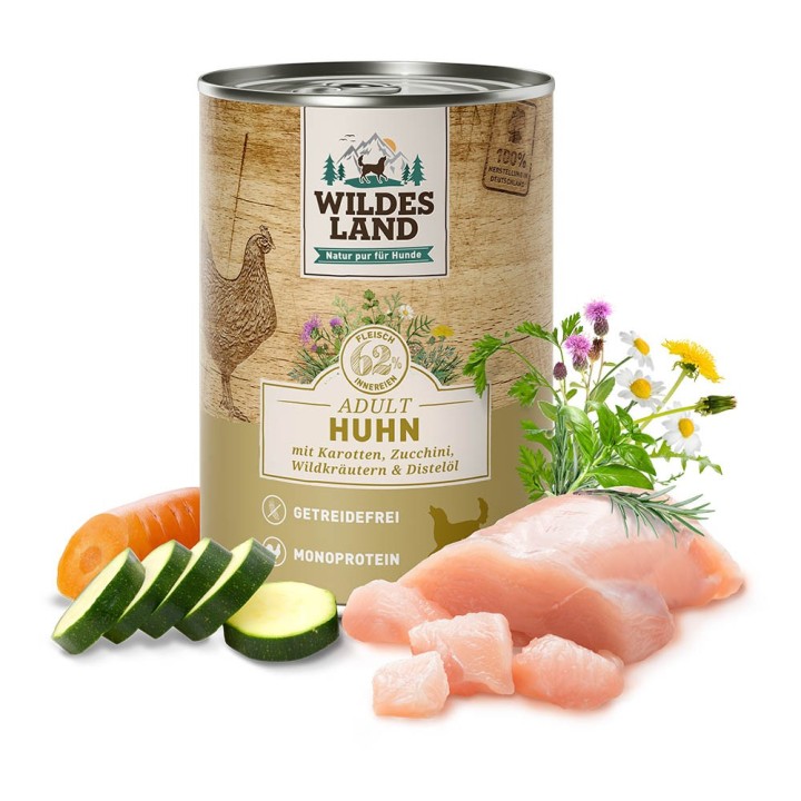 Wildes Land | Huhn mit Karotte | Classic Adult | 30 x 400 g