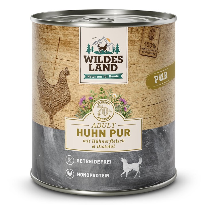 Wildes Land | Huhn mit Distelöl | PUR Adult | 30 x 800 g