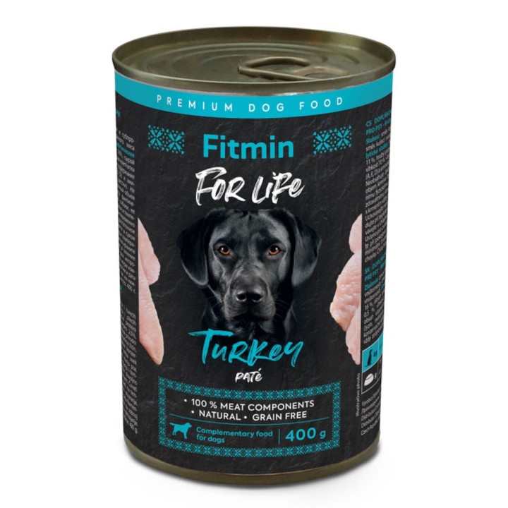 Sparpaket Fitmin Dog For Life 12 x 400 g - Truthahn