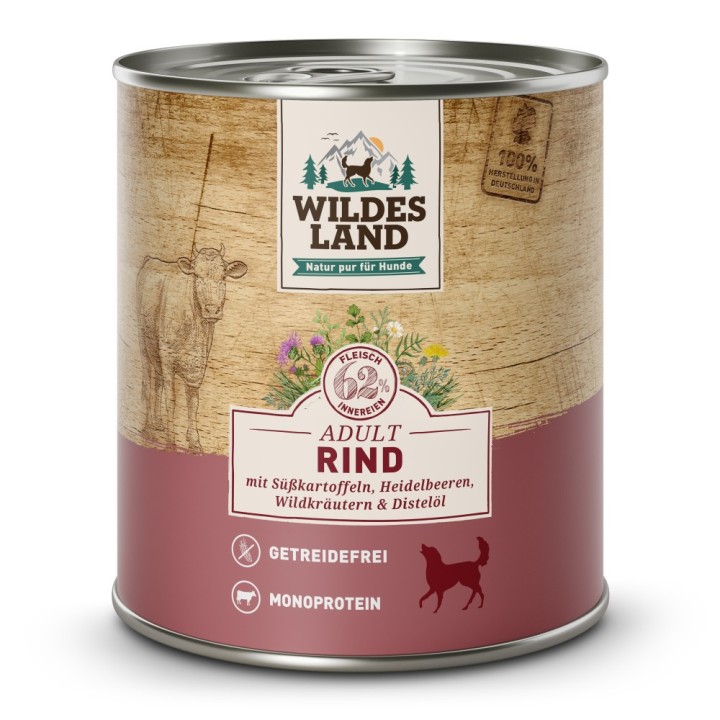 Wildes Land | Rind mit Süßkartoffel | Classic Adult | 30 x 800 g