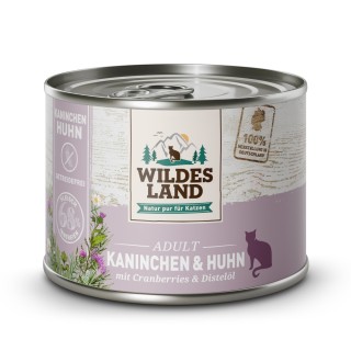 Wildes Land | Kaninchen und Huhn mit Distelöl | Classic Adult | 30 x 200 g