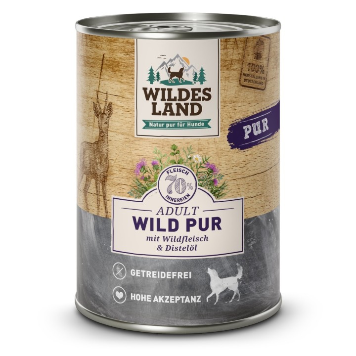 Wildes Land | Wild mit Distelöl | PUR Adult | 30 x 400 g
