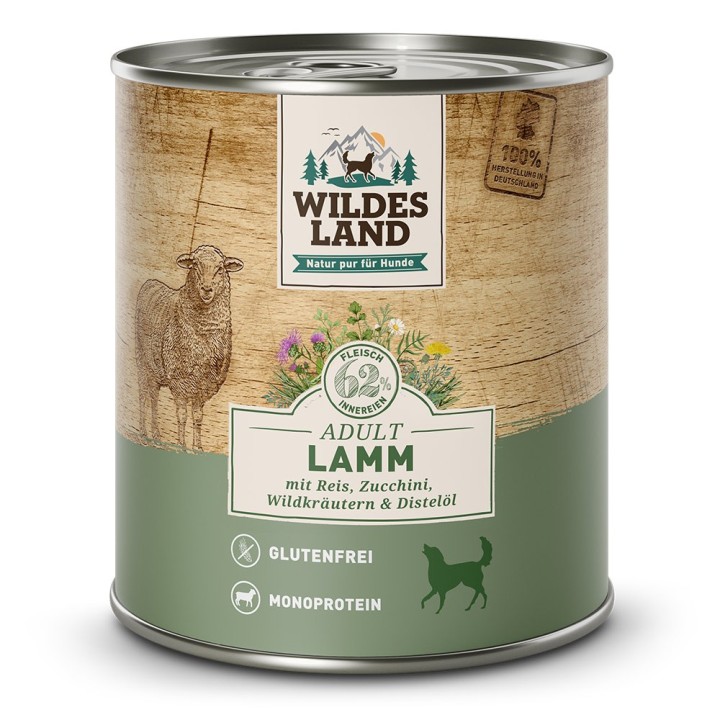 Wildes Land | Lamm mit Reis | Classic Adult | 30 x 800 g