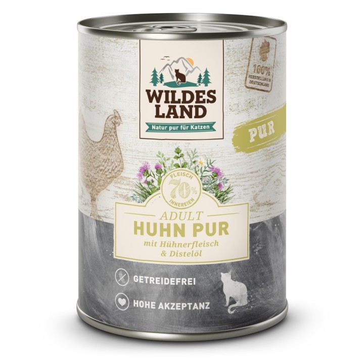 Wildes Land | Huhn mit Distelöl | PUR Adult | 30 x 400 g