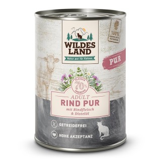 Wildes Land | Rind mit Distelöl | PUR Adult | 30 x 400 g