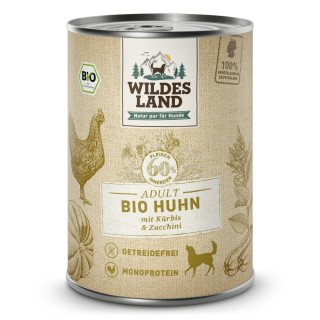 Wildes Land | Huhn mit Kürbis & Zucchini | BIO Adult | 30 x 400 g