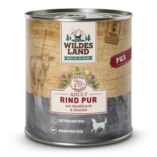 Wildes Land | Rind mit Distelöl | PUR Adult | 30 x 800 g
