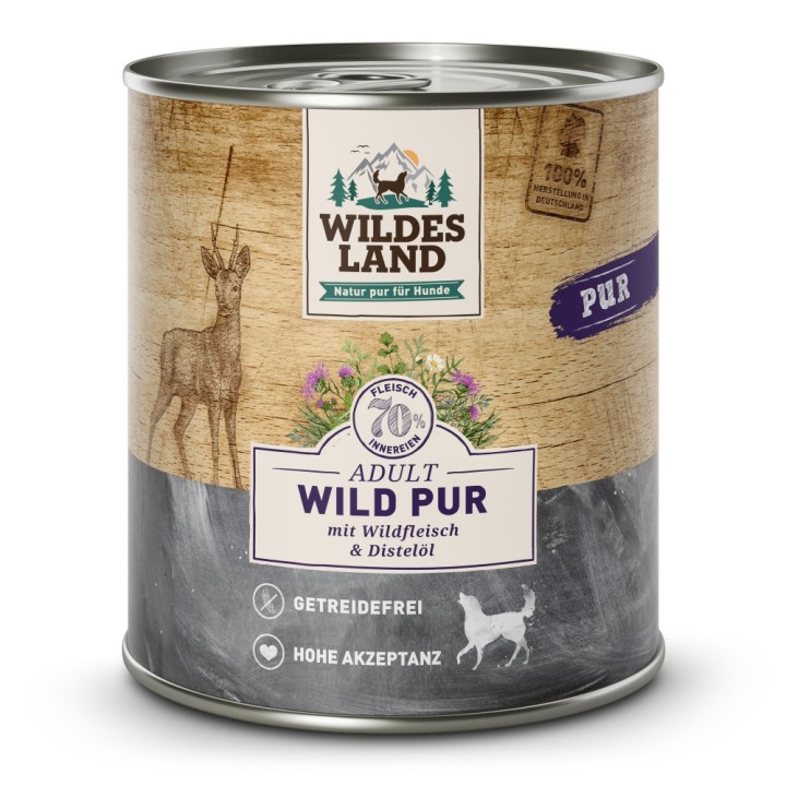 Wildes Land | Wild mit Distelöl | PUR Adult | 30 x 800 g