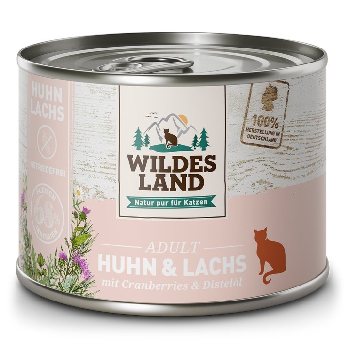 Wildes Land | Huhn & Lachs | Classic Adult | 30 x 200 g