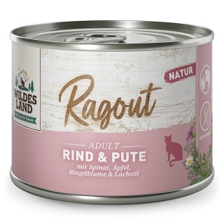 Wildes Land | Rind & Pute mit Spinat | Ragout | 30 x 180 g
