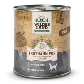 Wildes Land | Truthahn mit Distelöl | PUR Adult | 30 x 800 g