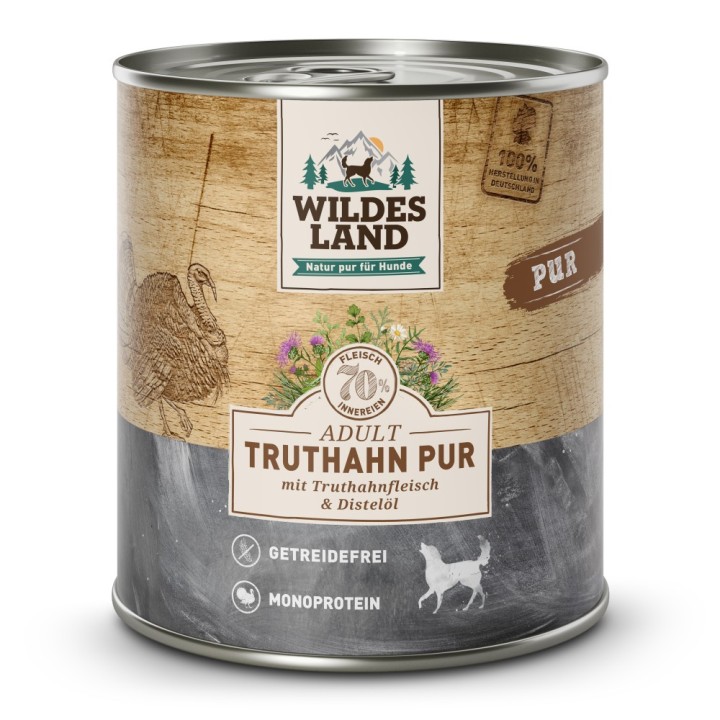 Wildes Land | Truthahn mit Distelöl | PUR Adult | 30 x 800 g