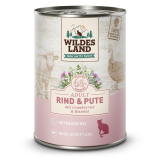 Wildes Land | Rind und Pute mit Distelöl | Classic Adult | 30 x 400 g