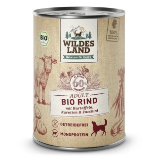 Wildes Land | Rind mit Kartoffel & Karotte | BIO Adult | 30 x 400 g