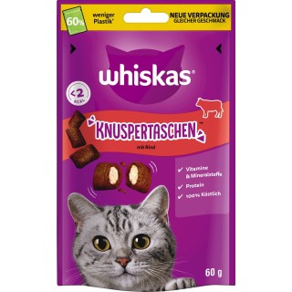 Whiskas Knuspertaschen mit Rind - 60 g