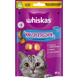 Whiskas Knuspertaschen mit Lachs - 60 g