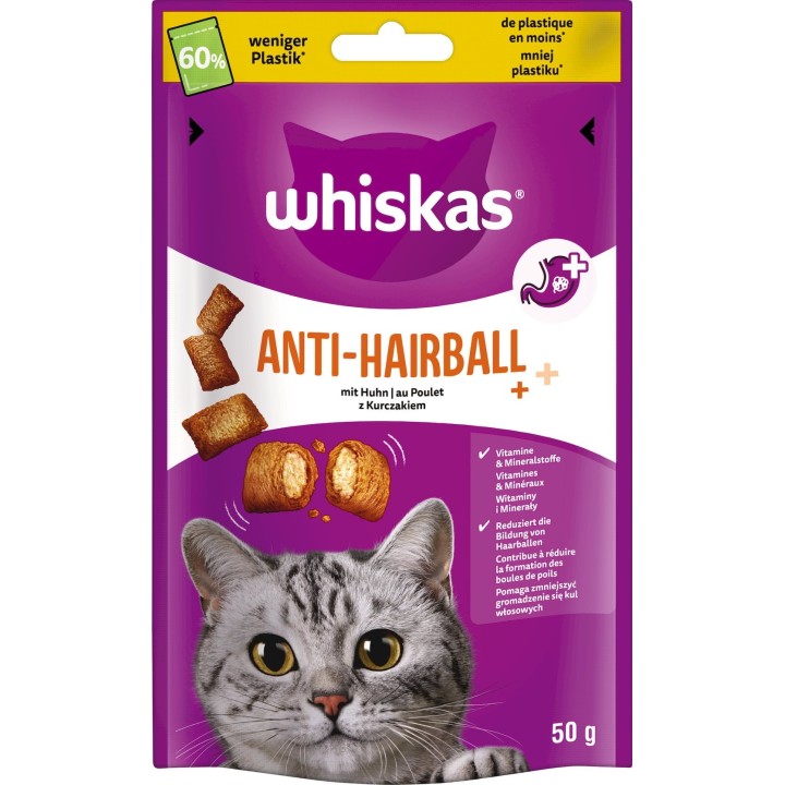 Whiskas Knuspertaschen Anti Hairball - 50 g