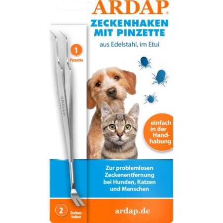 ARDAP Zeckenhaken mit Pinzette - 1 Stk