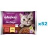 WHISKAS Adult 52x85g: Nassfutter für Katzen mit Rindfleisch und Huhn