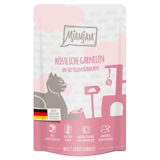 MjAMjAM Quetschie 12 x 125 g - köstliche Garnelen an saftigem Hühnchen