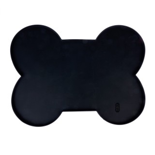 TIAKI Napfunterlage Knochen, schwarz - L 51 x B 38 x H 1 cm