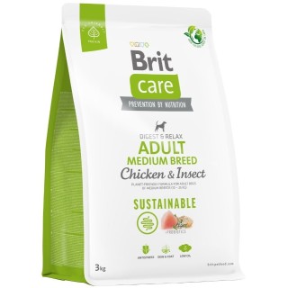BRIT Care Sustainable Adult Medium Breed mit Huhn und Insekten 3 kg