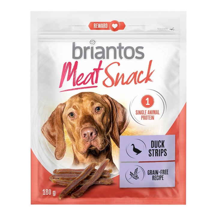 Briantos Meat Snacks, Ente und Kaninchen für Hunde - Ente (2 x 180 g)