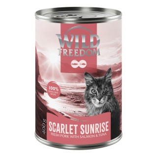 Wild Freedom Adult "Red" 6 x 400 g - getreidefreie Rezeptur - Scarlet Sunrise - Schwein, Lachs & Thunfisch