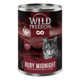 Wild Freedom Adult "Red" 6 x 400 g - getreidefreie Rezeptur - Ruby Midnight - Schwein, Rind & Kaninchen