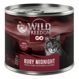 Wild Freedom Adult "Red" 6 x 200 g - getreidefreie Rezeptur - Ruby Midnight - Schwein, Rind & Kaninchen