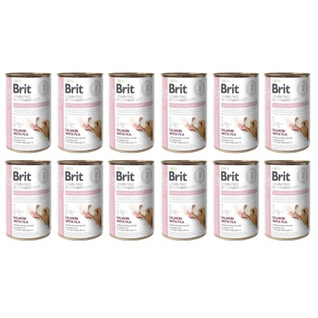 BRIT Veterinary Diet Hypoallergenic Salmon&amp,Pea Allergikerfutter für Hunde 12x400g
