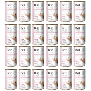 BRIT Veterinary Diet Hypoallergenic Salmon&amp,Pea Allergikerfutter für Hunde 24x400g