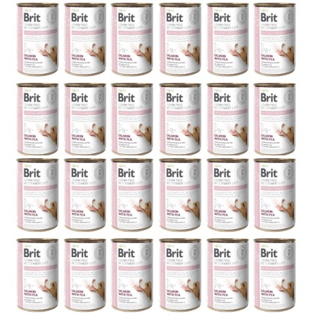 BRIT Veterinary Diet Hypoallergenic Salmon&amp,Pea Allergikerfutter für Hunde 24x400g