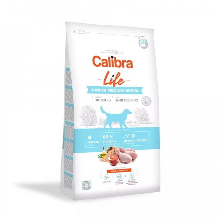 CALIBRA Dog Life Junior Medium Breed Chicken 12 kg