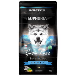 BIOFEED EUPHORIA Gluten Free Forelle &amp, Lachs Mono-Protein für junge Hunde mittlerer und großer Rassen 10 kg