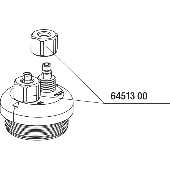 JBL Überwurfmutter Luft/CO2-Schlauch, 3x - 1 Stk