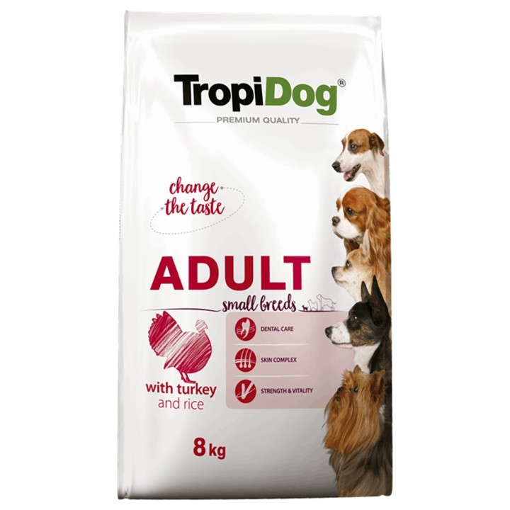 Tropidog Premium Adult Small Truthahn & Reis - 8 kg
